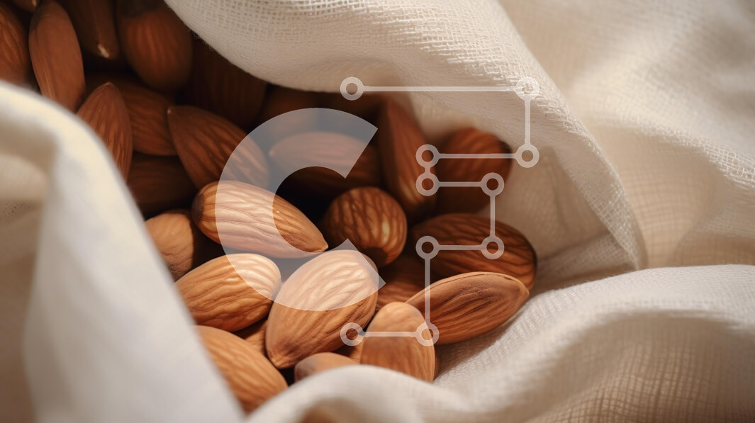 Σετ των 2 Intra Συλλεκτικό Ξύλινο Παζλ Plywood  4mm - Αμύγδαλα σε λευκό πανί Σε Ξύλινο Κουτί - Διαστάσεις: 10x10 cm – 25 κομμάτια