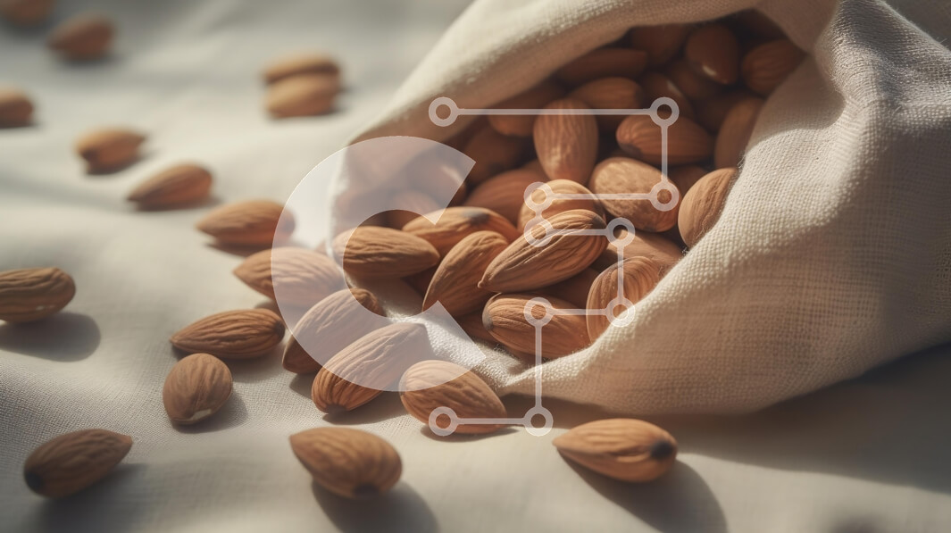 Σετ των 2 Intra Συλλεκτικό Ξύλινο Παζλ Plywood  4mm - Ωμά αμύγδαλα σε ένα σάκο Σε Ξύλινο Κουτί - Διαστάσεις: 10x10 cm – 25 κομμάτια