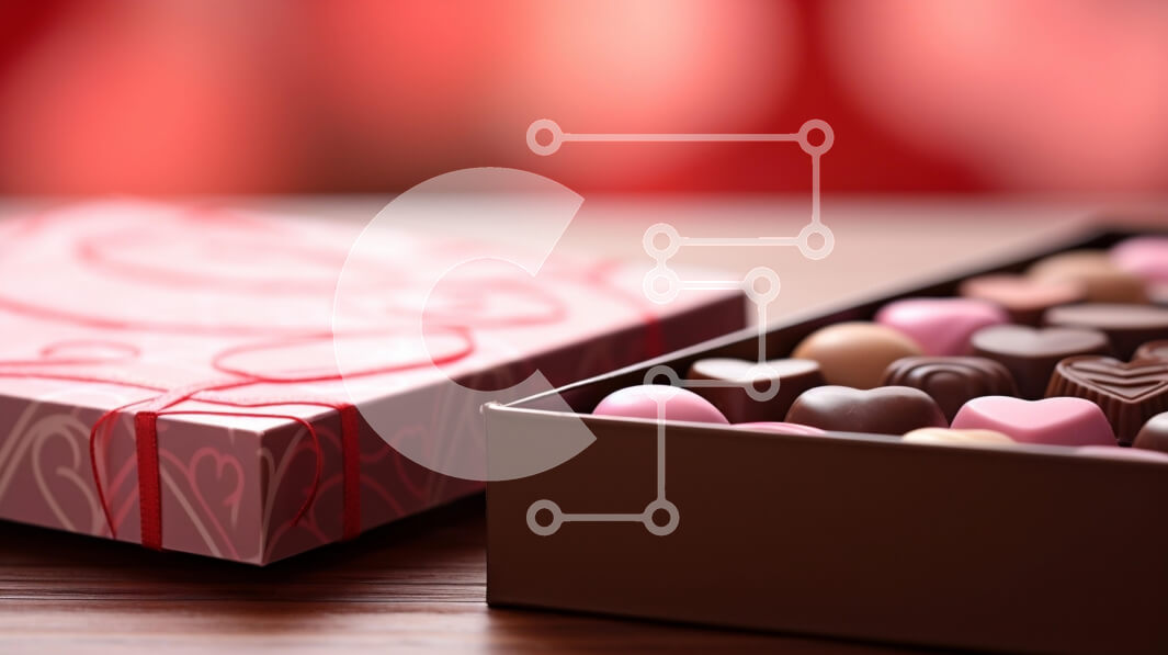 Σετ των 2 Intra Συλλεκτικό Ξύλινο Παζλ Plywood  4mm - Ποικιλία σοκολατάκια σε σχήμα καρδιάς σε κομψό κουτί Σε Ξύλινο Κουτί - Διαστάσεις: 10x10 cm – 25 κομμάτια