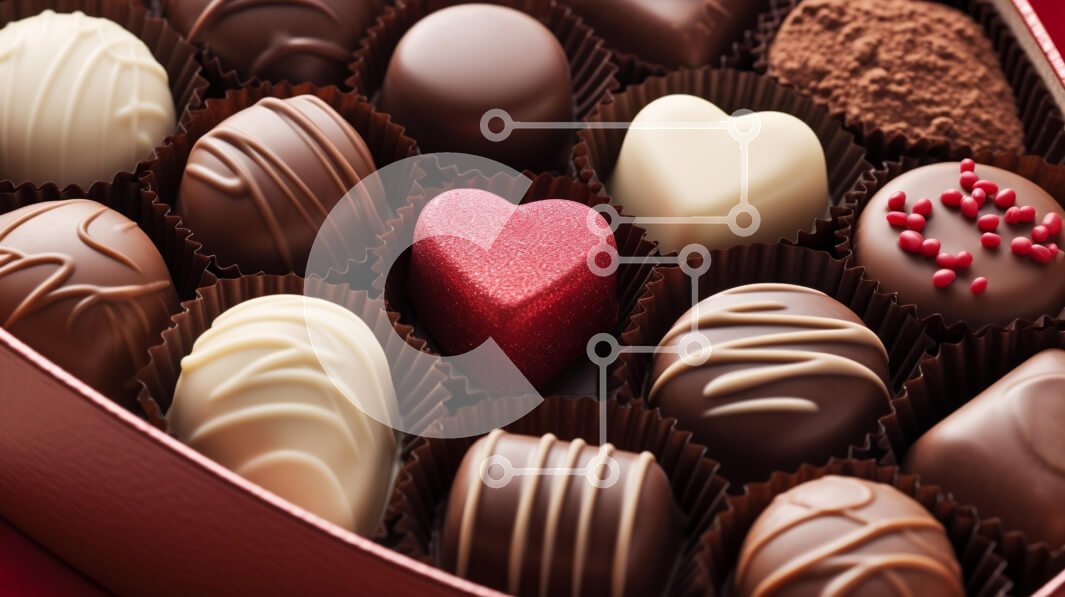 Σετ των 2 Intra Συλλεκτικό Ξύλινο Παζλ Plywood  4mm - Ποικιλία σοκολάτας σε κουτί σε σχήμα καρδιάς Σε Ξύλινο Κουτί - Διαστάσεις: 10x10 cm – 25 κομμάτια