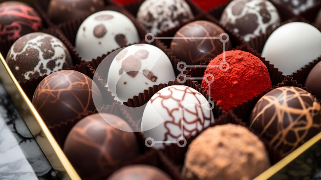 Σετ των 2 Intra Συλλεκτικό Ξύλινο Παζλ Plywood  4mm - Ποικιλία σοκολάτας σε διακοσμητικό κουτί Σε Ξύλινο Κουτί - Διαστάσεις: 10x10 cm – 25 κομμάτια