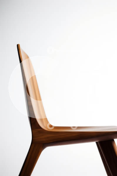 Intra Συλλεκτικό Ξύλινο Παζλ Plywood  4mm - Κομψή ξύλινη καρέκλα σε λευκό φόντο Σε Ξύλινο Κουτί - Διαστάσεις Puzzle: 10x10 cm – 25 κομμάτια