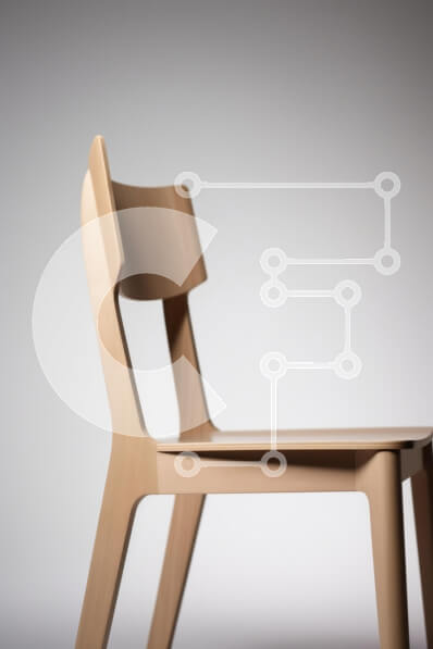 Intra Συλλεκτικό Ξύλινο Παζλ Plywood  4mm - Μινιμαλιστική Ξύλινη Καρέκλα Σε Ξύλινο Κουτί - Διαστάσεις Puzzle: 10x10 cm – 25 κομμάτια