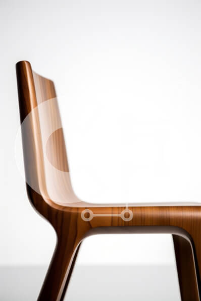 Intra Συλλεκτικό Ξύλινο Παζλ Plywood  4mm - Μοντέρνα ξύλινη καρέκλα σε μινιμαλιστικό σκηνικό Σε Ξύλινο Κουτί - Διαστάσεις Puzzle: 10x10 cm – 25 κομμάτια