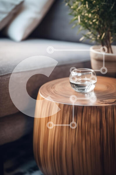 Intra Συλλεκτικό Ξύλινο Παζλ Plywood  4mm - Κομψό ξύλινο βοηθητικό τραπέζι με μπολ νερού Σε Ξύλινο Κουτί - Διαστάσεις Puzzle: 10x10 cm – 25 κομμάτια