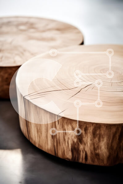 Intra Συλλεκτικό Ξύλινο Παζλ Plywood  4mm - Φυσικά ξύλινα κυκλικά τραπέζια Σε Ξύλινο Κουτί - Διαστάσεις Puzzle: 10x10 cm – 25 κομμάτια