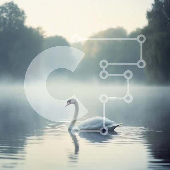 Intra Συλλεκτικό Ξύλινο Παζλ Plywood  4mm - Κύκνος που γλιστρά σε μια ομιχλώδη λίμνη Σε Ξύλινο Κουτί - Διαστάσεις: 10x10 cm – 25 κομμάτια