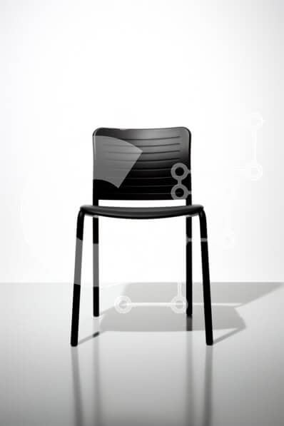 Intra Συλλεκτικό Ξύλινο Παζλ Plywood  4mm - Μινιμαλιστική μαύρη καρέκλα Σε Ξύλινο Κουτί - Διαστάσεις: 10x10 cm – 25 κομμάτια