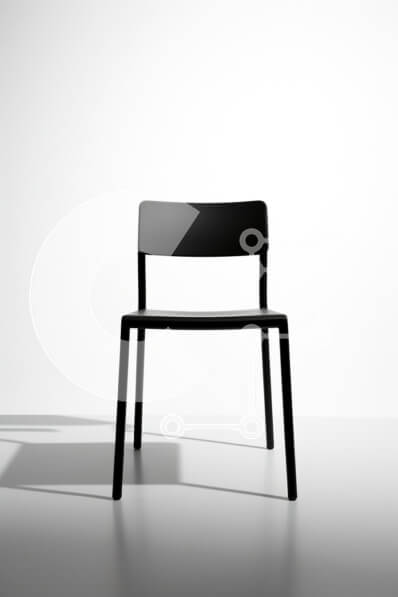 Intra Συλλεκτικό Ξύλινο Παζλ Plywood  4mm - Μινιμαλιστική μαύρη καρέκλα σε λευκό φόντο Σε Ξύλινο Κουτί - Διαστάσεις Puzzle: 10x10 cm – 25 κομμάτια