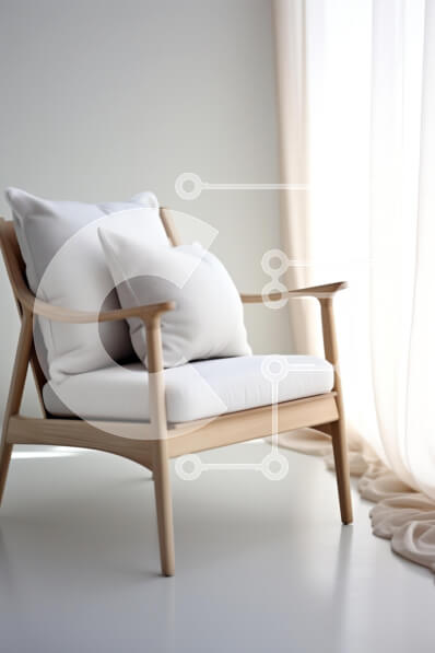 Intra Συλλεκτικό Ξύλινο Παζλ Plywood  4mm - Μοντέρνα μινιμαλιστική καρέκλα σε γαλήνιο περιβάλλον Σε Ξύλινο Κουτί - Διαστάσεις Puzzle: 10x10 cm – 25 κομμάτια