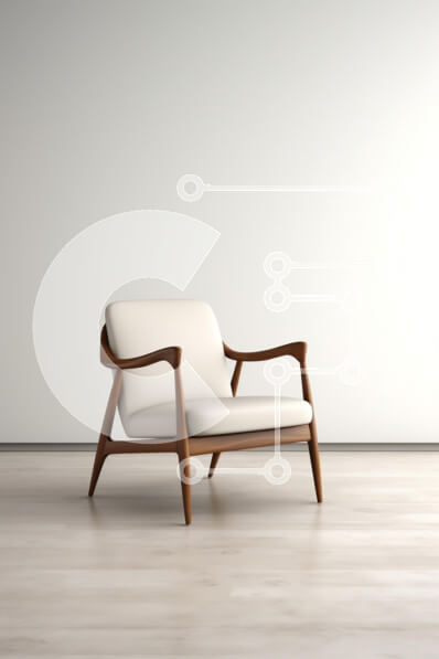 Intra Συλλεκτικό Ξύλινο Παζλ Plywood  4mm - Μοντέρνα μινιμαλιστική πολυθρόνα Σε Ξύλινο Κουτί - Διαστάσεις Puzzle: 10x10 cm – 25 κομμάτια