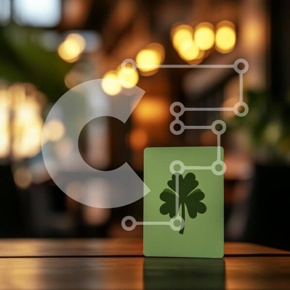 Intra Συλλεκτικό Ξύλινο Παζλ Plywood  4mm - Τετράφυλλη κάρτα τριφυλλιού σε ξύλινο τραπέζι Σε Ξύλινο Κουτί - Διαστάσεις: 10x10 cm – 25 κομμάτια