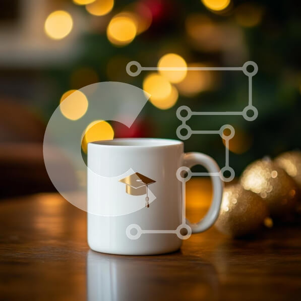 Intra Συλλεκτικό Ξύλινο Παζλ Plywood  4mm - Κούπα αποφοίτησης σε εορταστικό περιβάλλον Σε Ξύλινο Κουτί - Διαστάσεις: 10x10 cm – 25 κομμάτια