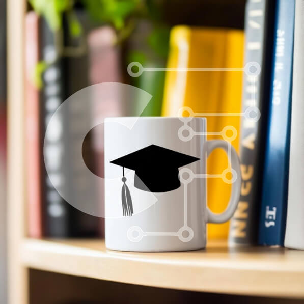 Intra Συλλεκτικό Ξύλινο Παζλ Plywood  4mm - Κούπα αποφοίτησης στο ράφι Σε Ξύλινο Κουτί - Διαστάσεις Puzzle: 10x10 cm – 25 κομμάτια