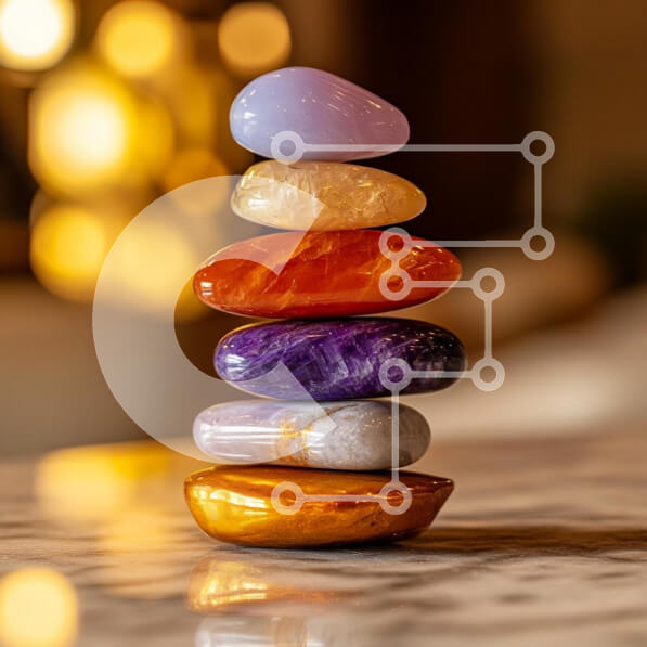 Intra Συλλεκτικό Ξύλινο Παζλ Plywood  4mm - Στοίβα από στιλβωμένους πολύτιμους λίθους Σε Ξύλινο Κουτί - Διαστάσεις: 10x10 cm – 25 κομμάτια