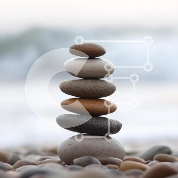 Intra Συλλεκτικό Ξύλινο Παζλ Plywood  4mm - Στοιβαγμένες πέτρες που συμβολίζουν την ισορροπία και την αρμονία Σε Ξύλινο Κουτί - Διαστάσεις: 10x10 cm – 25 κομμάτια