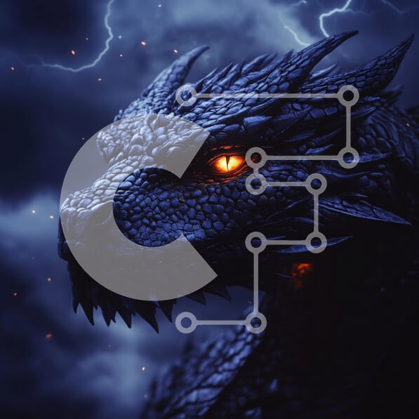 Intra Συλλεκτικό Ξύλινο Παζλ Plywood  4mm - Majestic Dragon Under Stormy Skies Σε Ξύλινο Κουτί - Διαστάσεις Puzzle: 10x10 cm – 25 κομμάτια