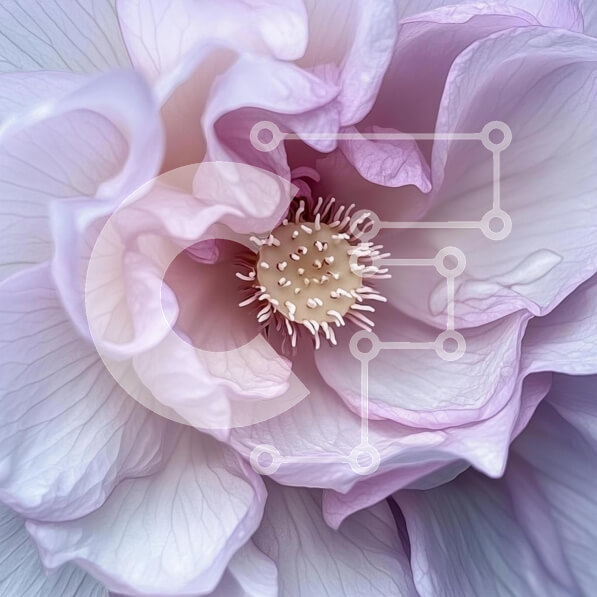 Σετ των 2 Intra Συλλεκτικό Ξύλινο Παζλ Plywood  4mm - Κοντινό πλάνο ενός ευαίσθητου λουλουδιού Σε Ξύλινο Κουτί - Διαστάσεις: 10x10 cm – 25 κομμάτια