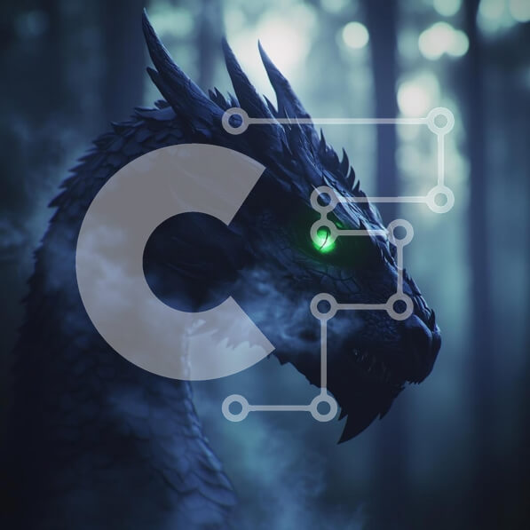 Intra Συλλεκτικό Ξύλινο Παζλ Plywood  4mm - Μυστικός Δράκος σε ένα ομιχλώδες δάσος Σε Ξύλινο Κουτί - Διαστάσεις: 10x10 cm – 25 κομμάτια