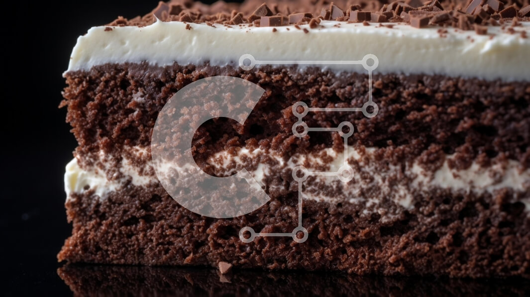 Σετ των 2 Intra Συλλεκτικό Ξύλινο Παζλ Plywood  4mm - Πλούσιο κέικ σοκολάτας με λευκό παγωμένο και τρίμματα σοκολάτας Σε Ξύλινο Κουτί - Διαστάσεις: 10x10 cm – 25 κομμάτια