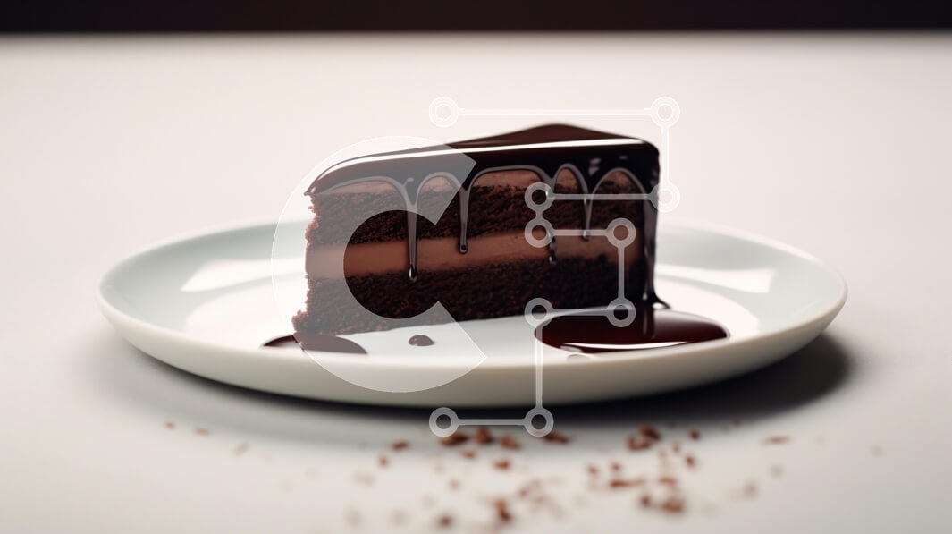 Σετ των 2 Intra Συλλεκτικό Ξύλινο Παζλ Plywood  4mm - Φέτα κέικ σοκολάτας με περιχυμένο γλάσο Σε Ξύλινο Κουτί - Διαστάσεις: 10x10 cm – 25 κομμάτια