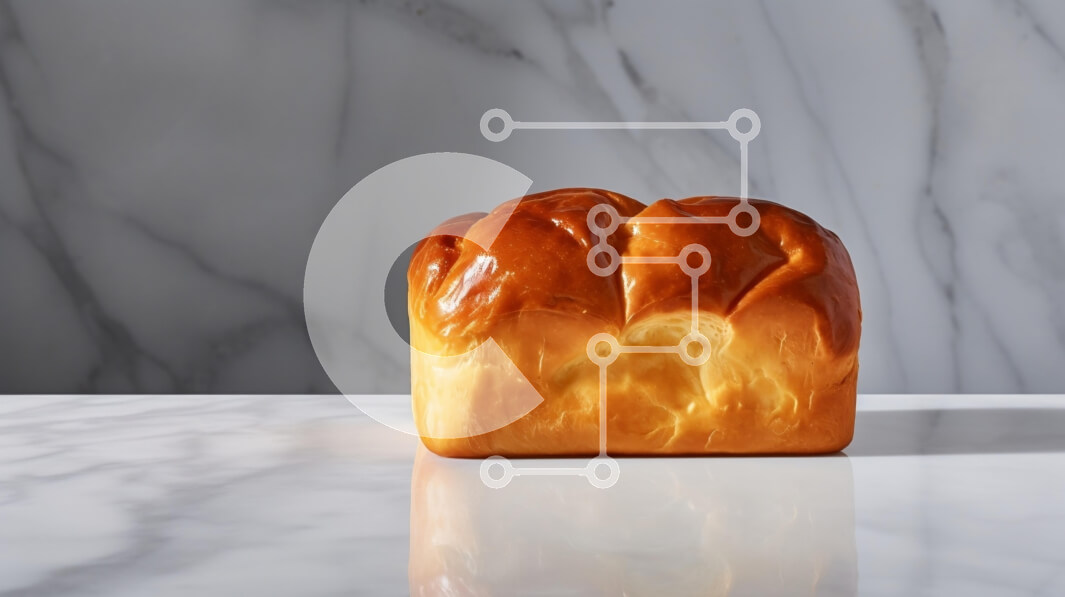 Σετ των 2 Intra Συλλεκτικό Ξύλινο Παζλ Plywood  4mm - Φρεσκοψημένο ψωμί σε μαρμάρινο πάγκο Σε Ξύλινο Κουτί - Διαστάσεις: 10x10 cm – 25 κομμάτια