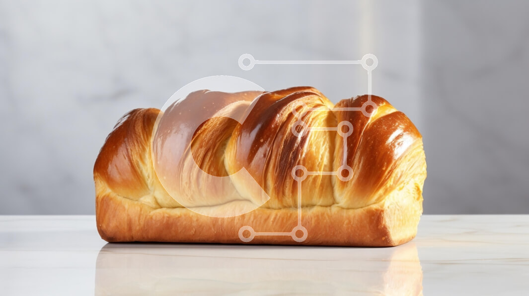 Σετ των 2 Intra Συλλεκτικό Ξύλινο Παζλ Plywood  4mm - Ψωμί Brioche σε μαρμάρινο πάγκο Σε Ξύλινο Κουτί - Διαστάσεις: 10x10 cm – 25 κομμάτια