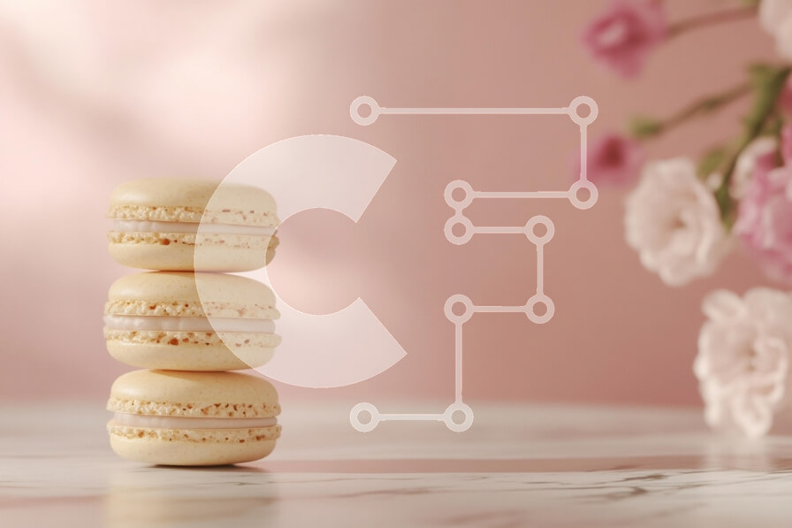 Σετ των 2 Intra Συλλεκτικό Ξύλινο Παζλ Plywood  4mm - Στοίβα από κίτρινα μακαρόνια με λουλούδια στο φόντο Σε Ξύλινο Κουτί - Διαστάσεις: 10x10 cm – 25 κομμάτια