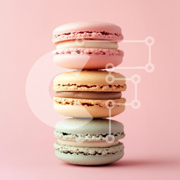 Σετ των 2 Intra Συλλεκτικό Ξύλινο Παζλ Plywood  4mm - Στοίβα από πολύχρωμα μακαρόν Σε Ξύλινο Κουτί - Διαστάσεις: 10x10 cm – 25 κομμάτια