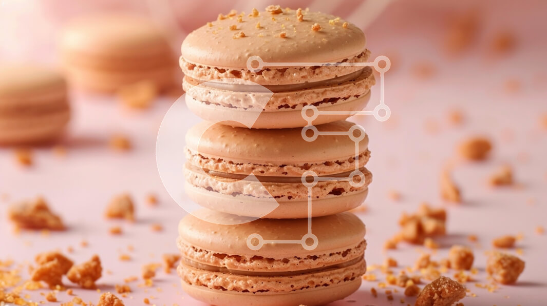 Σετ των 2 Intra Συλλεκτικό Ξύλινο Παζλ Plywood  4mm - Στοίβα από νόστιμα μακαρόν Σε Ξύλινο Κουτί - Διαστάσεις: 10x10 cm – 25 κομμάτια