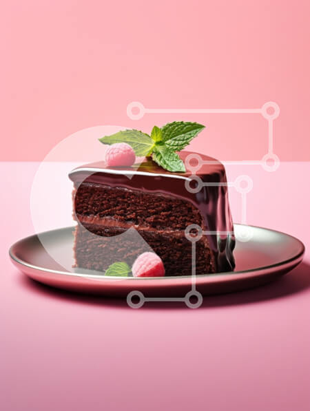 Σετ των 2 Intra Συλλεκτικό Ξύλινο Παζλ Plywood  4mm - Παρακμιακή φέτα κέικ σοκολάτας με σμέουρα και μέντα Σε Ξύλινο Κουτί - Διαστάσεις: 10x10 cm – 25 κομμάτια