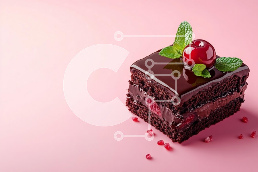 Σετ των 2 Intra Συλλεκτικό Ξύλινο Παζλ Plywood  4mm - Κέικ σοκολάτας με κεράσι και μέντα Σε Ξύλινο Κουτί - Διαστάσεις: 10x10 cm – 25 κομμάτια
