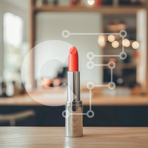 Σετ των 2 Intra Συλλεκτικό Ξύλινο Παζλ Plywood  4mm - Κοντινό πλάνο πορτοκαλί κραγιόν σε ξύλινη επιφάνεια Σε Ξύλινο Κουτί - Διαστάσεις: 10x10 cm – 25 κομμάτια