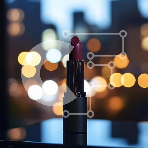 Σετ των 2 Intra Συλλεκτικό Ξύλινο Παζλ Plywood  4mm - Κομψό κραγιόν με φόντο Urban Bokeh Σε Ξύλινο Κουτί - Διαστάσεις: 10x10 cm – 25 κομμάτια