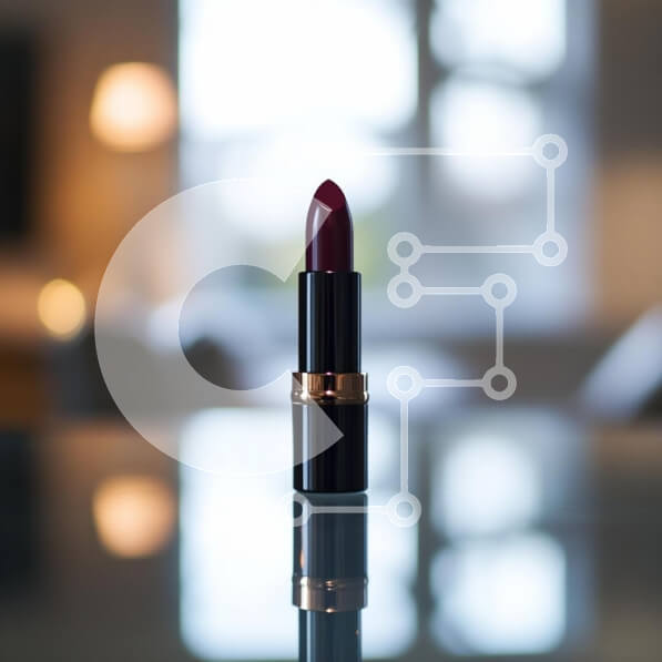 Σετ των 2 Intra Συλλεκτικό Ξύλινο Παζλ Plywood  4mm - Κομψό μπορντό κραγιόν σε ανακλαστική επιφάνεια Σε Ξύλινο Κουτί - Διαστάσεις: 10x10 cm – 25 κομμάτια