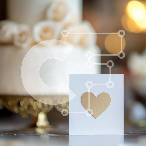 Intra Συλλεκτικό Ξύλινο Παζλ Plywood  4mm - Γαμήλια τούρτα με κάρτα αγάπης Σε Ξύλινο Κουτί - Διαστάσεις: 10x10 cm – 25 κομμάτια