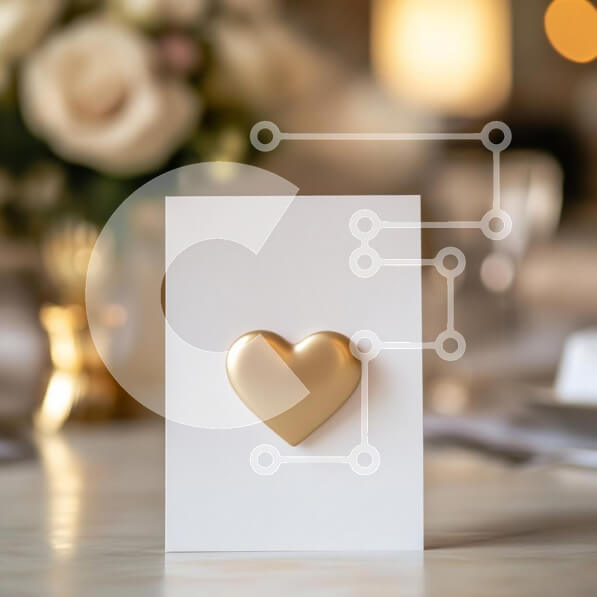 Intra Συλλεκτικό Ξύλινο Παζλ Plywood  4mm - Κομψή ευχετήρια κάρτα με χρυσή καρδιά Σε Ξύλινο Κουτί - Διαστάσεις: 10x10 cm – 25 κομμάτια