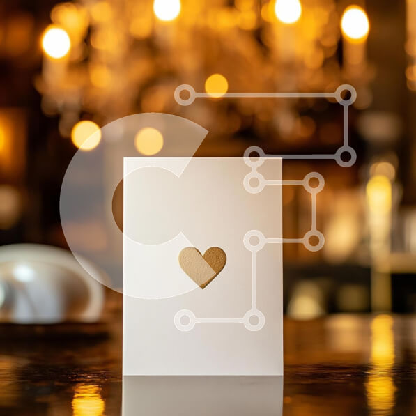 Intra Συλλεκτικό Ξύλινο Παζλ Plywood  4mm - Κομψή ευχετήρια κάρτα με σχέδιο χρυσής καρδιάς Σε Ξύλινο Κουτί - Διαστάσεις: 10x10 cm – 25 κομμάτια