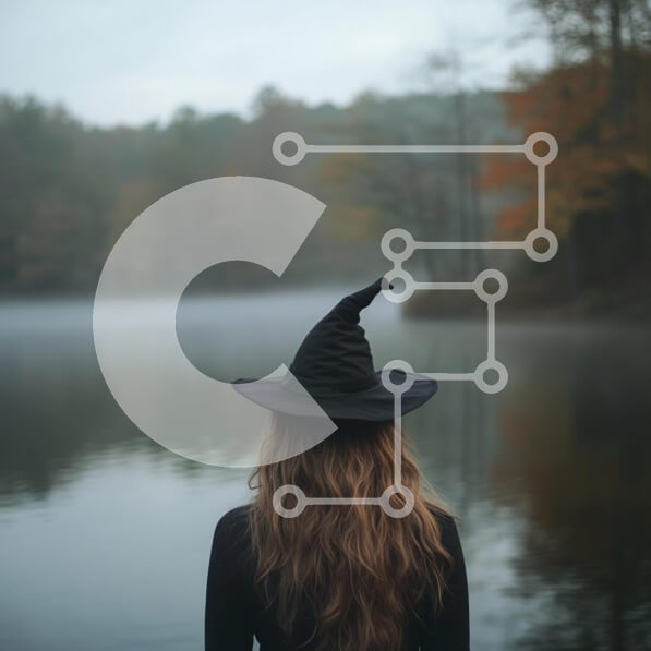 Intra Συλλεκτικό Ξύλινο Παζλ Plywood  4mm - Μυστηριώδης μάγισσα δίπλα στη λίμνη Σε Ξύλινο Κουτί - Διαστάσεις: 10x10 cm – 25 κομμάτια