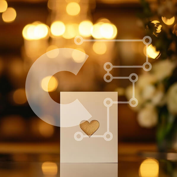 Intra Συλλεκτικό Ξύλινο Παζλ Plywood  4mm - Κάρτα καρδιάς σε ζεστό φωτισμό Σε Ξύλινο Κουτί - Διαστάσεις Puzzle: 10x10 cm – 25 κομμάτια