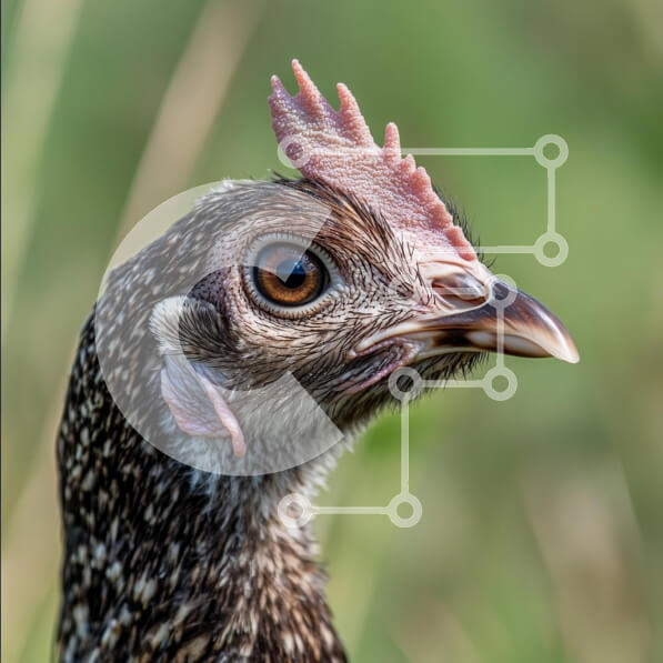 Intra Συλλεκτικό Ξύλινο Παζλ Plywood  4mm - Κοντινό πλάνο ενός πουλιού με διακριτικά χαρακτηριστικά Σε Ξύλινο Κουτί - Διαστάσεις: 10x10 cm – 25 κομμάτια