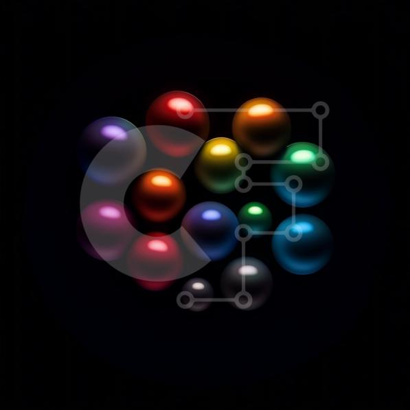 Intra Συλλεκτικό Ξύλινο Παζλ Plywood  4mm - Δονούμενη εικόνα από πολύχρωμες μπάλες σε κυκλικό σχηματισμό Σε Ξύλινο Κουτί - Διαστάσεις Puzzle: 10x10 cm – 25 κομμάτια