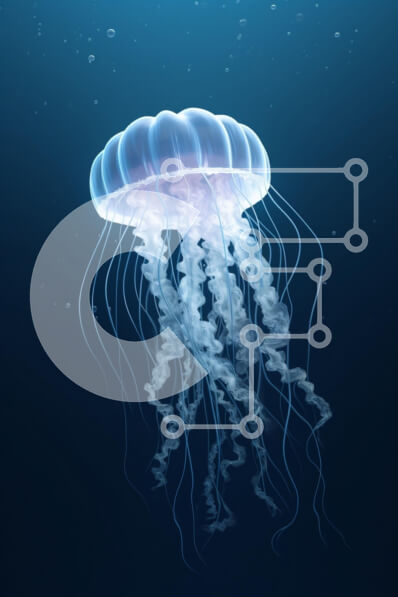 Σετ των 2 Intra Συλλεκτικό Ξύλινο Παζλ Plywood  4mm - Μέδουσες στον Βαθύ Ωκεανό Σε Ξύλινο Κουτί - Διαστάσεις: 10x10 cm – 25 κομμάτια