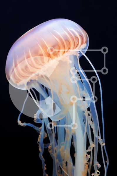 Σετ των 2 Intra Συλλεκτικό Ξύλινο Παζλ Plywood  4mm - Μέδουσες στα βαθιά νερά Σε Ξύλινο Κουτί - Διαστάσεις: 10x10 cm – 25 κομμάτια