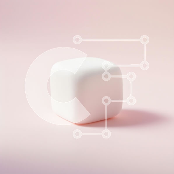 Intra Συλλεκτικό Ξύλινο Παζλ Plywood  4mm - Μινιμαλιστικός λευκός κύβος σε ροζ φόντο Σε Ξύλινο Κουτί - Διαστάσεις: 10x10 cm – 25 κομμάτια