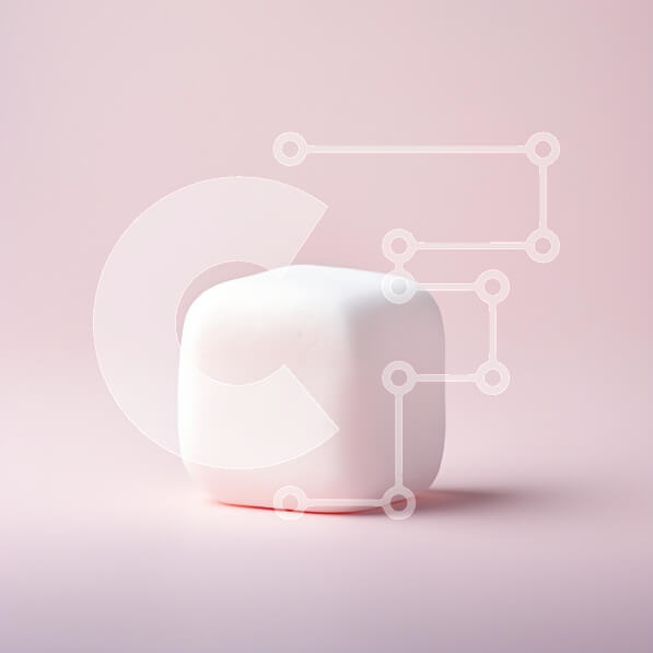 Intra Συλλεκτικό Ξύλινο Παζλ Plywood  4mm - Μινιμαλιστικός λευκός κύβος σε ροζ φόντο Σε Ξύλινο Κουτί - Διαστάσεις: 10x10 cm – 25 κομμάτια