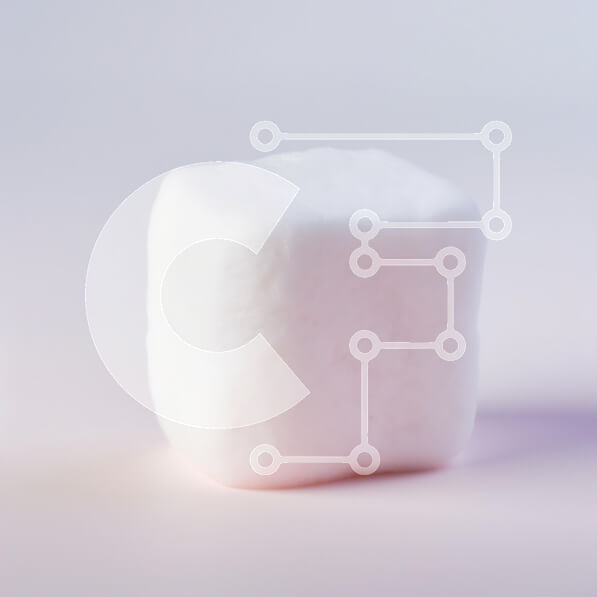 Intra Συλλεκτικό Ξύλινο Παζλ Plywood  4mm - Μονό λευκό Marshmallow σε μαλακό φόντο Σε Ξύλινο Κουτί - Διαστάσεις: 10x10 cm – 25 κομμάτια