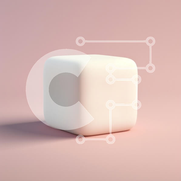 Intra Συλλεκτικό Ξύλινο Παζλ Plywood  4mm - Μινιμαλιστικός λευκός κύβος σε ροζ φόντο Σε Ξύλινο Κουτί - Διαστάσεις Puzzle: 10x10 cm – 25 κομμάτια