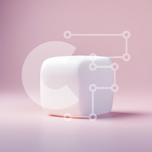 Intra Συλλεκτικό Ξύλινο Παζλ Plywood  4mm - Μινιμαλιστικός λευκός κύβος σε ροζ φόντο Σε Ξύλινο Κουτί - Διαστάσεις: 10x10 cm – 25 κομμάτια