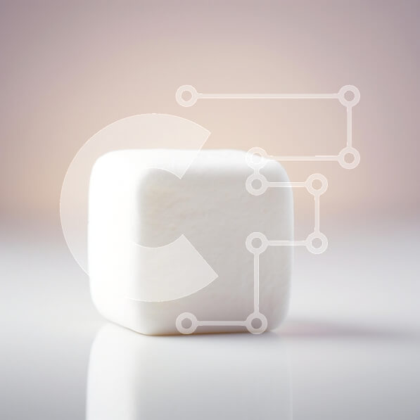 Intra Συλλεκτικό Ξύλινο Παζλ Plywood  4mm - Μονό λευκό Marshmallow σε ανακλαστική επιφάνεια Σε Ξύλινο Κουτί - Διαστάσεις: 10x10 cm – 25 κομμάτια